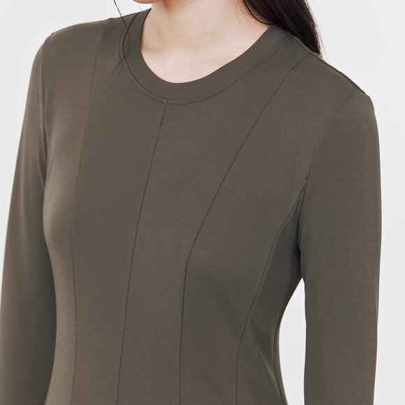 CHICJOC Japanese Imported Eco-Cool Viscose Dress – Minimalist Elegance sz 40 - Picture 12 of 16